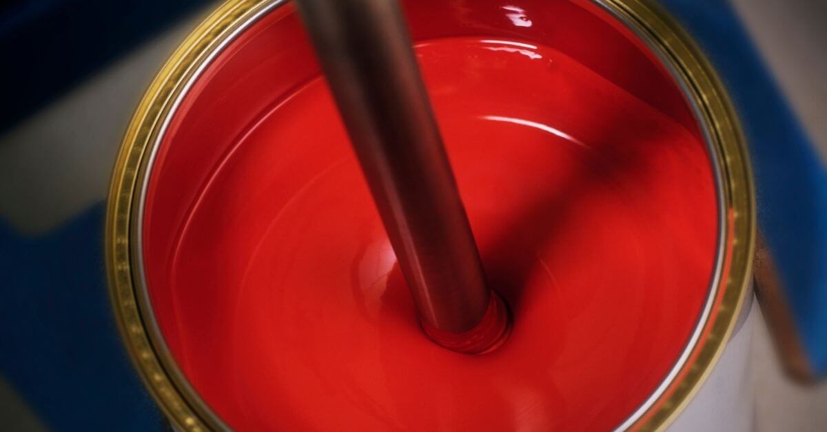 Dosificador de pintura roja