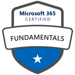Insignia de certificación Microsoft 365 Fundamentals
