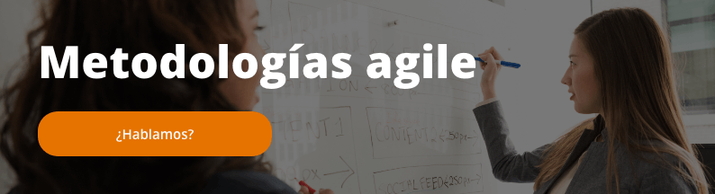 Banner con texto: "Metodologías Agile. ¿Hablamos?".