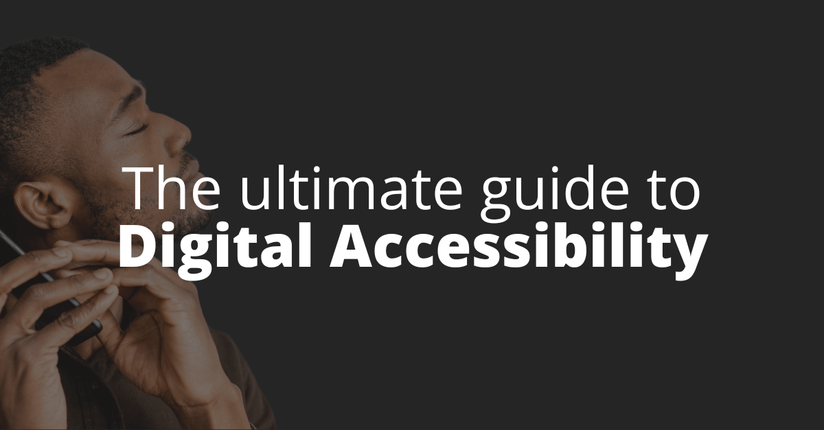 Banner with text: "The definitive guide to Digital Accessibility"
